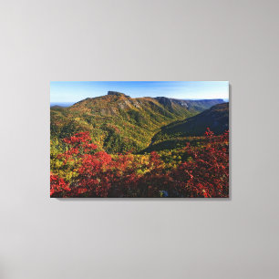 Herbstansicht der Linville Gorge, oft auch genannt Leinwanddruck