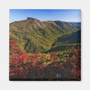 Herbstansicht der Linville Gorge, oft auch genannt Magnet