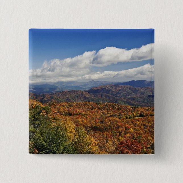Herbstansicht der südlichen Appalachen Button (Vorderseite)