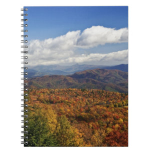 Herbstansicht der südlichen Appalachen Notizblock