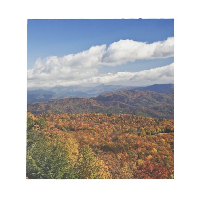 Herbstansicht der südlichen Appalachen Notizblock (Vorderseite)