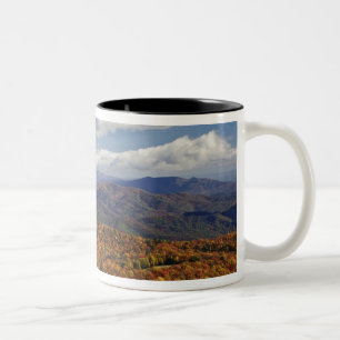 Herbstansicht der südlichen Appalachen Zweifarbige Tasse