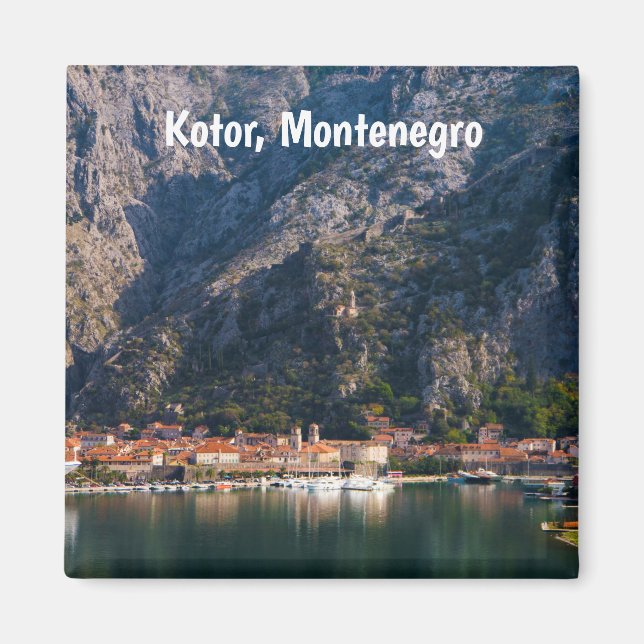 Herbstansicht von Kotor, Montenegro Magnet (Vorne)