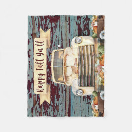 Herbstantik Rustikale Lkw & Herbstpumpen Fleecedecke