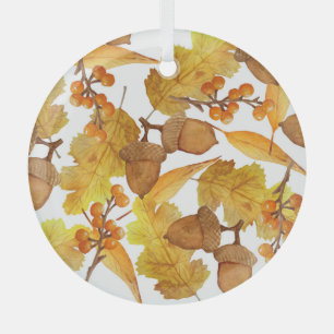 Herbstanzeigen: Design des Aquarellfarben-Erntedan Ornament Aus Glas