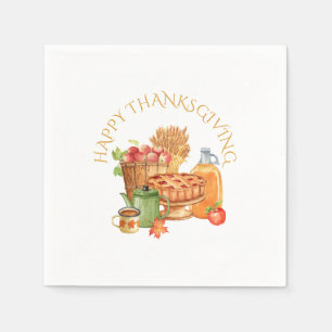 Herbstäpfel, Apfelkuchen, Kaffee Serviette