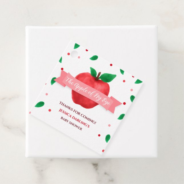 Herbstapfel meiner Babyauge-Dusche Geschenkanhänger (Beispiel)