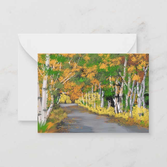 Herbstaspekt - Länderunterschied Mitteilungskarte (Vorderseite)