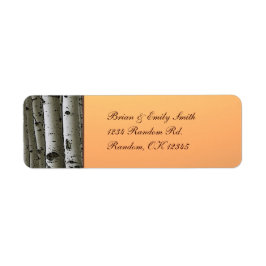 Herbstaspen rustikale Rücksendeadressen-Aufkleber