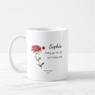 Herbstaster Persönlicher Geburtstag Kaffeetasse