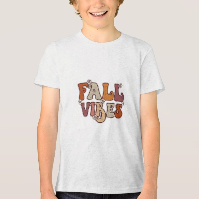 Herbstästhetische Cosy Fall T - Shirt Tri-Blend Sh (Vorderseite)