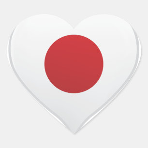 Herbstaufkleber der japanischen Liebe Herz-Aufkleber