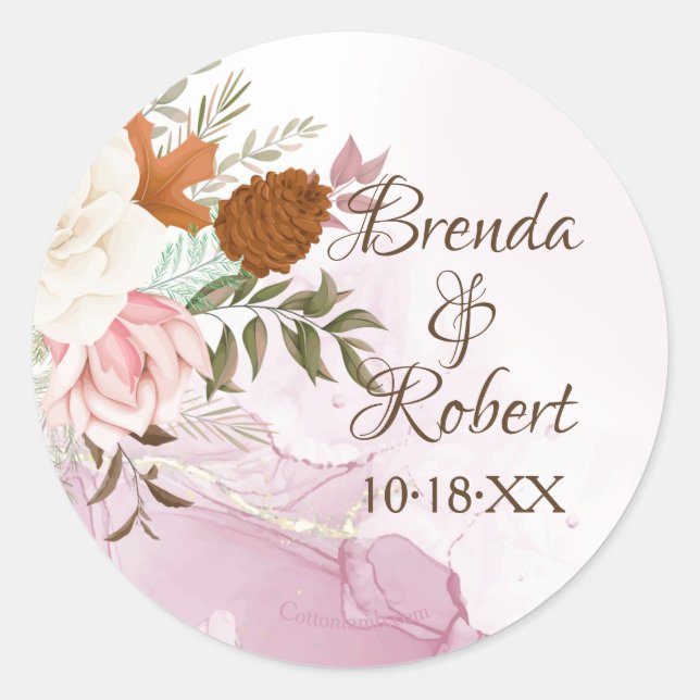 Herbstaufkleber Runder Aufkleber (Vorderseite)