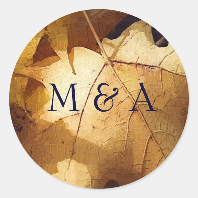 Herbstaufkleber Runder Aufkleber (Vorderseite)