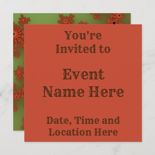 Herbstausbruch des Fraktals Einladung (Vorne/Hinten)