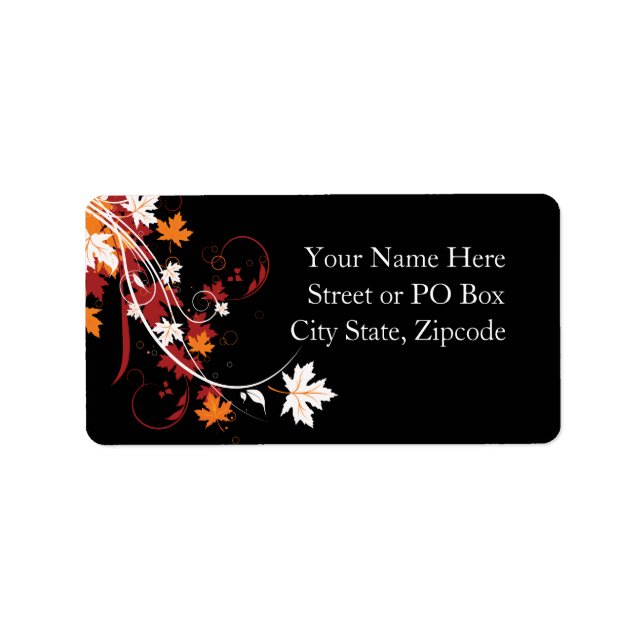 Herbstausgänge Abstrakt Adressaufkleber (Vorne)