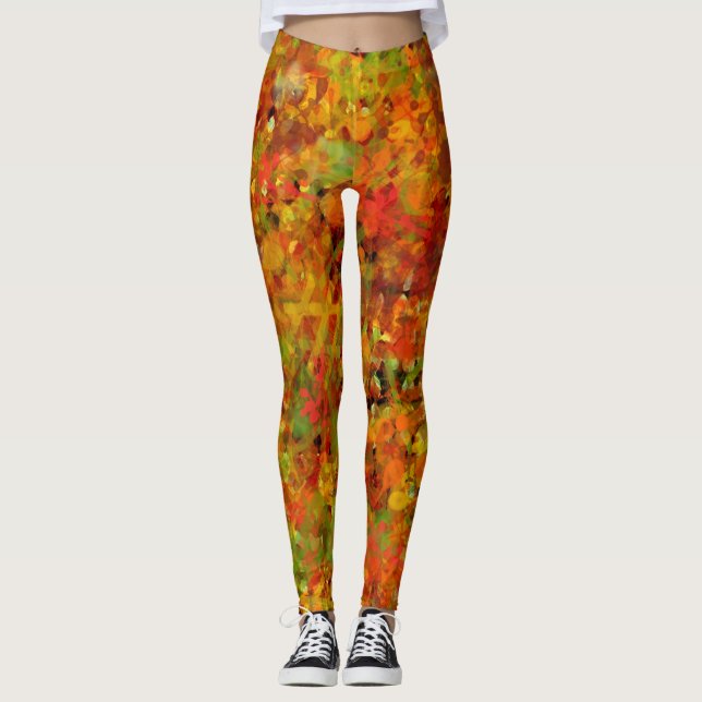 Herbstausgänge Abstrakt Leggings (Vorderseite)