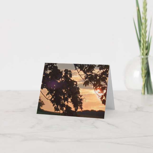 Herbstausgänge in der Dämmerung Feiertagskarte (Vorderseite)