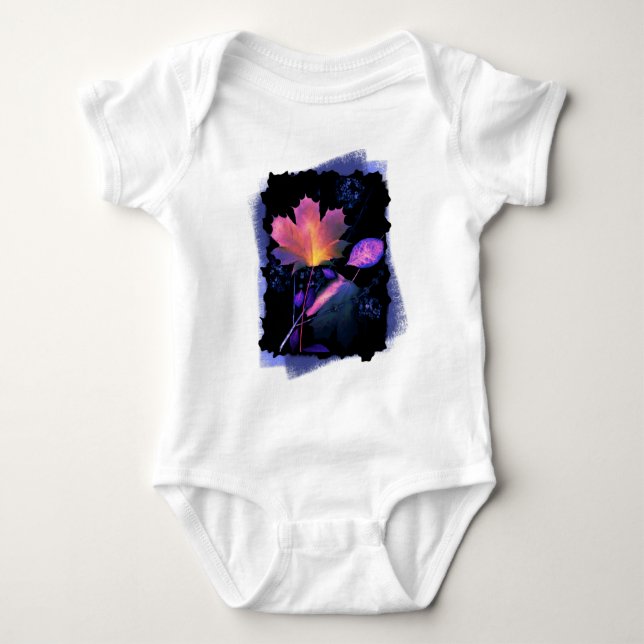 Herbstausgänge in Neon und Blau Baby Strampler (Vorderseite)