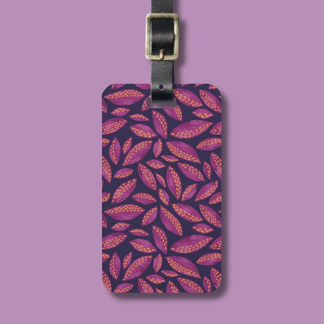 Herbstausgänge Lila Gepäckanhänger (Autumn leaves purple Fall  luggage tag)