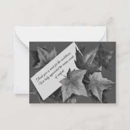 Herbstausgänge nach Beerdigung Dankeschön Karten