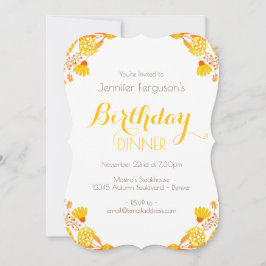 Herbstausgänge und Branchen zum Geburtstag Einladung