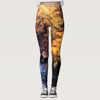 Herbstausgänge und Fluss Leggings