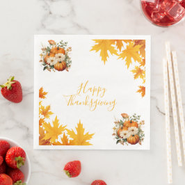 Herbstausscheiden Erntedank Serviette