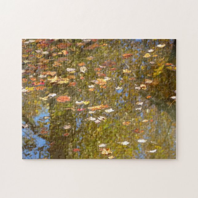 Herbstausstiege und Streams-Reflektion bei Greenbe Puzzle (Horizontal)