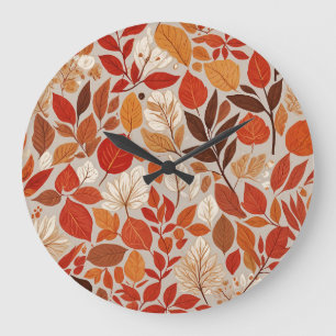 Herbstband Große Wanduhr