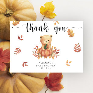 Herbstbär mit Kürbis - danke