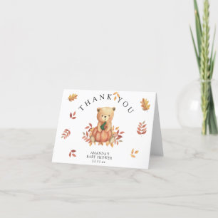 Herbstbär mit Kürbis - danke
