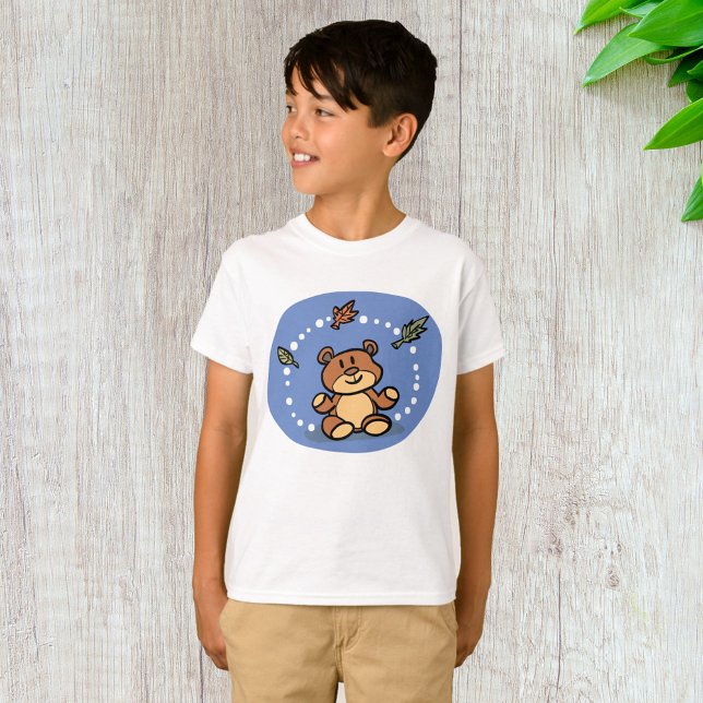 Herbstbär mit sinkenden Blätter T-Shirt (Von Creator hochgeladen)