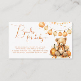 Herbstbären Kürbisbücher für Babytickets Begleitkarte