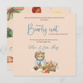 Herbstbärendusche Danke, Herbstbär Dankeskarte