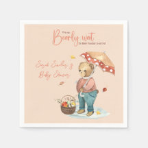 Herbstbärendusche Papierserviette, Cocktail