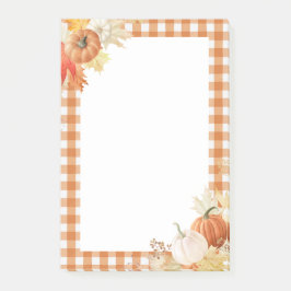 Herbstbauernhaus Rustic Kariert Orange Buffalo Kar Post-it Klebezettel