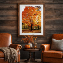 Herbstbaum, Ahornbaum im Herbstposter