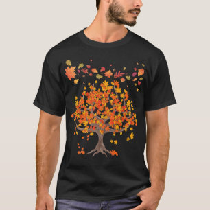 Herbstbaum Blätter Naturwald Fall T-Shirt