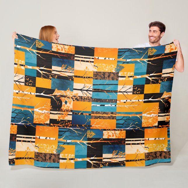 Herbstbaum Herbstleaf-Farbmuster Fleecedecke (Beispiel)