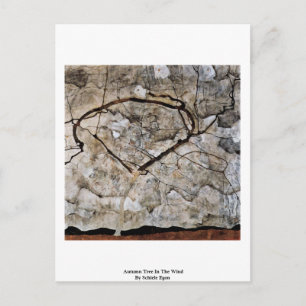 Herbstbaum im Wind von Schiele Egon Postkarte