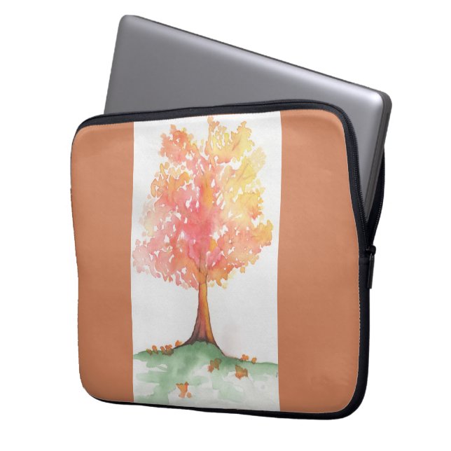 Herbstbaum Laptopschutzhülle (Vorderseite Links)
