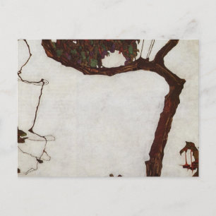Herbstbaum mit Fuchsien Postkarte