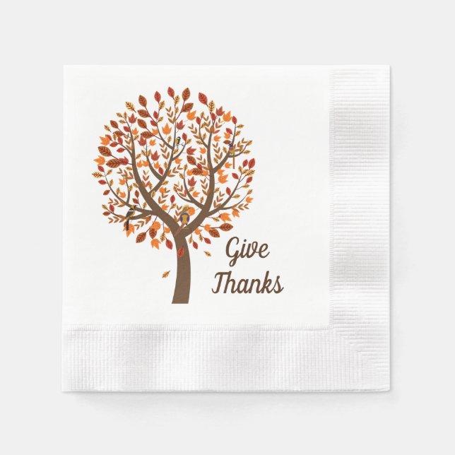 Herbstbaum Napkins Serviette (Vorderseite)