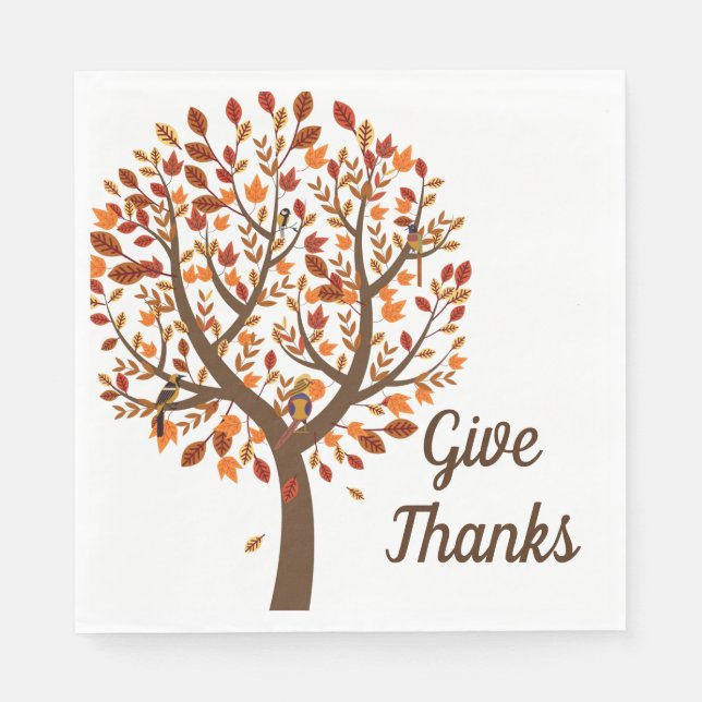 Herbstbaum Napkins Serviette (Vorderseite)