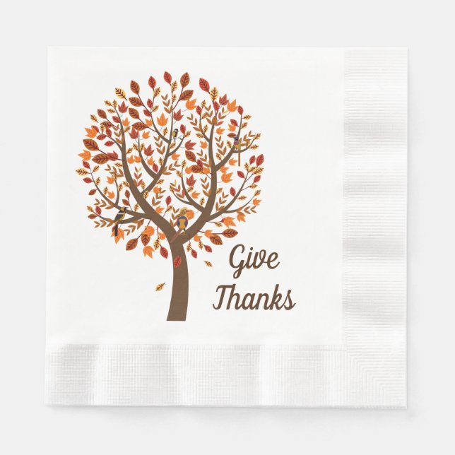 Herbstbaum Napkins Serviette (Vorderseite)