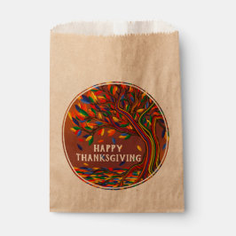 Herbstbaum Personalisiert glückliches Thanksgiving Geschenktütchen