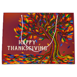 Herbstbaum Personalisierter Erntedank Party Große Geschenktüte