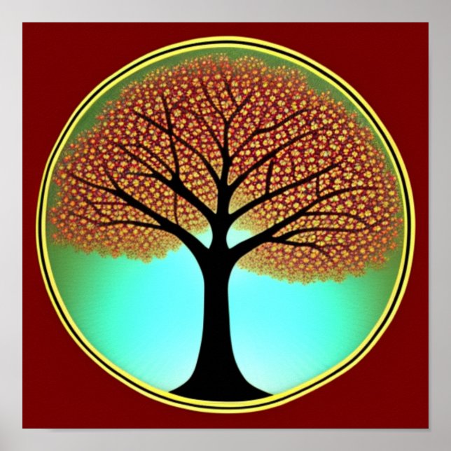 Herbstbaum-Poster Poster (Vorne)