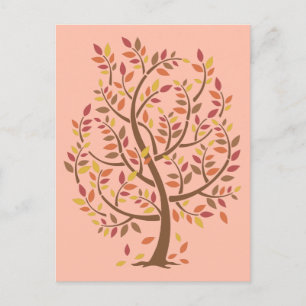 Herbstbaum Postkarte